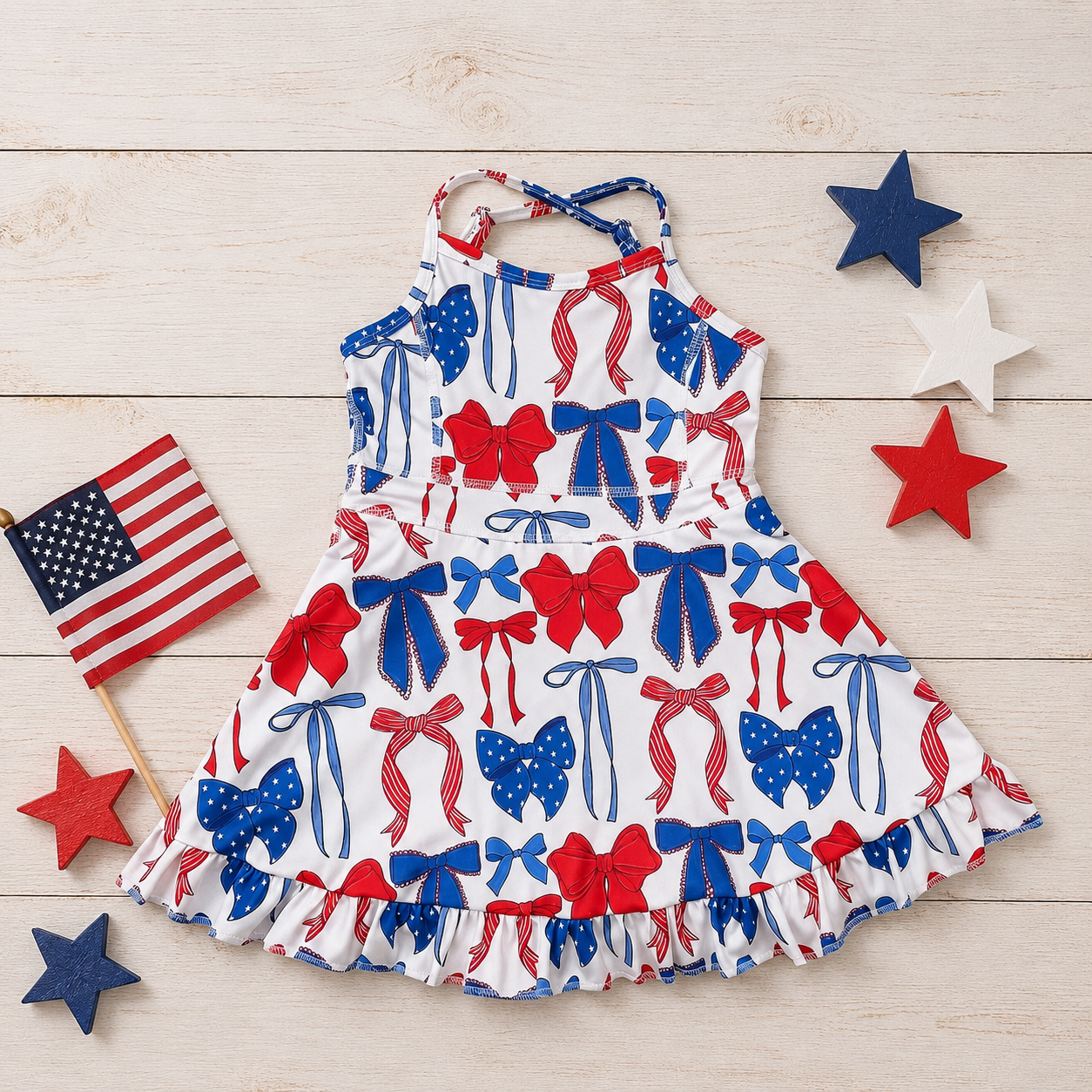 Patriotic Bow Active Dress (Pre-Order)